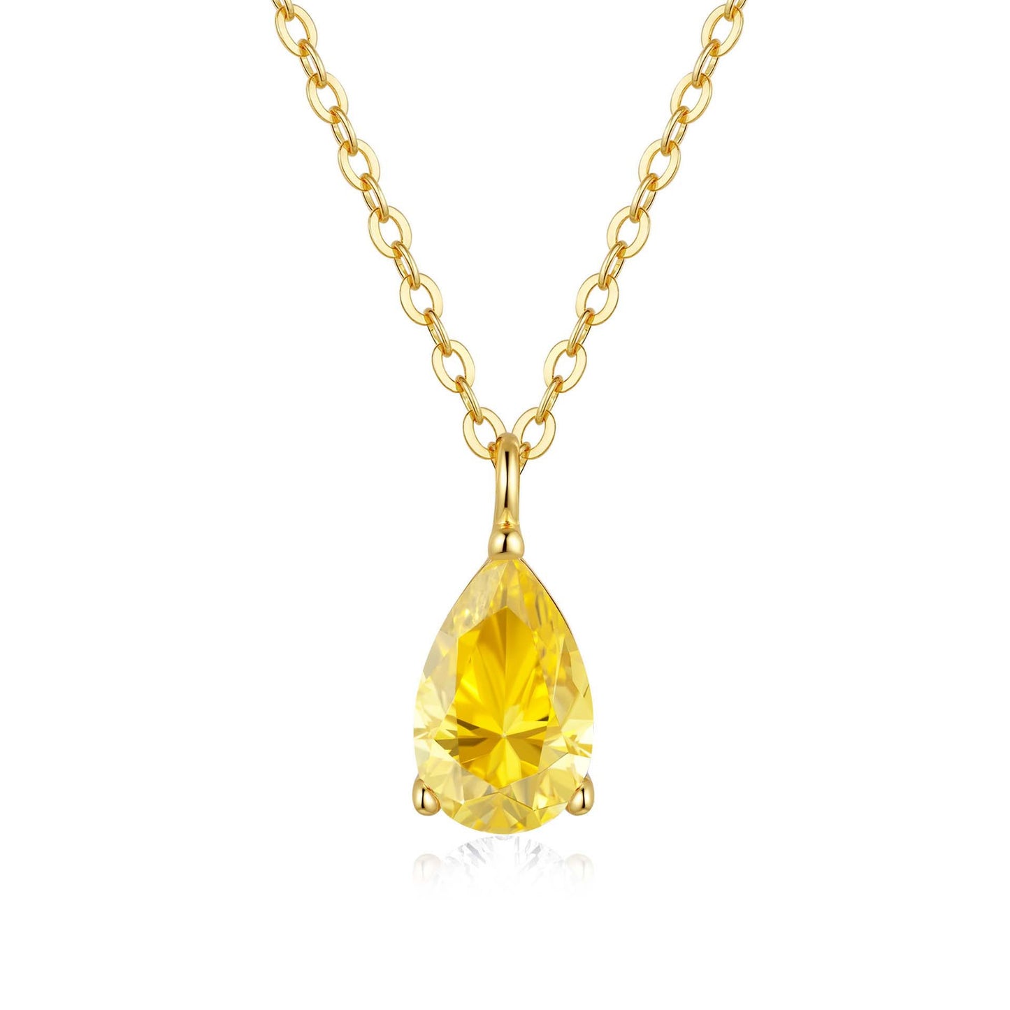 Womens 14K Gold-Plated 925 Sterling Silver Moissanite Necklace – view 12