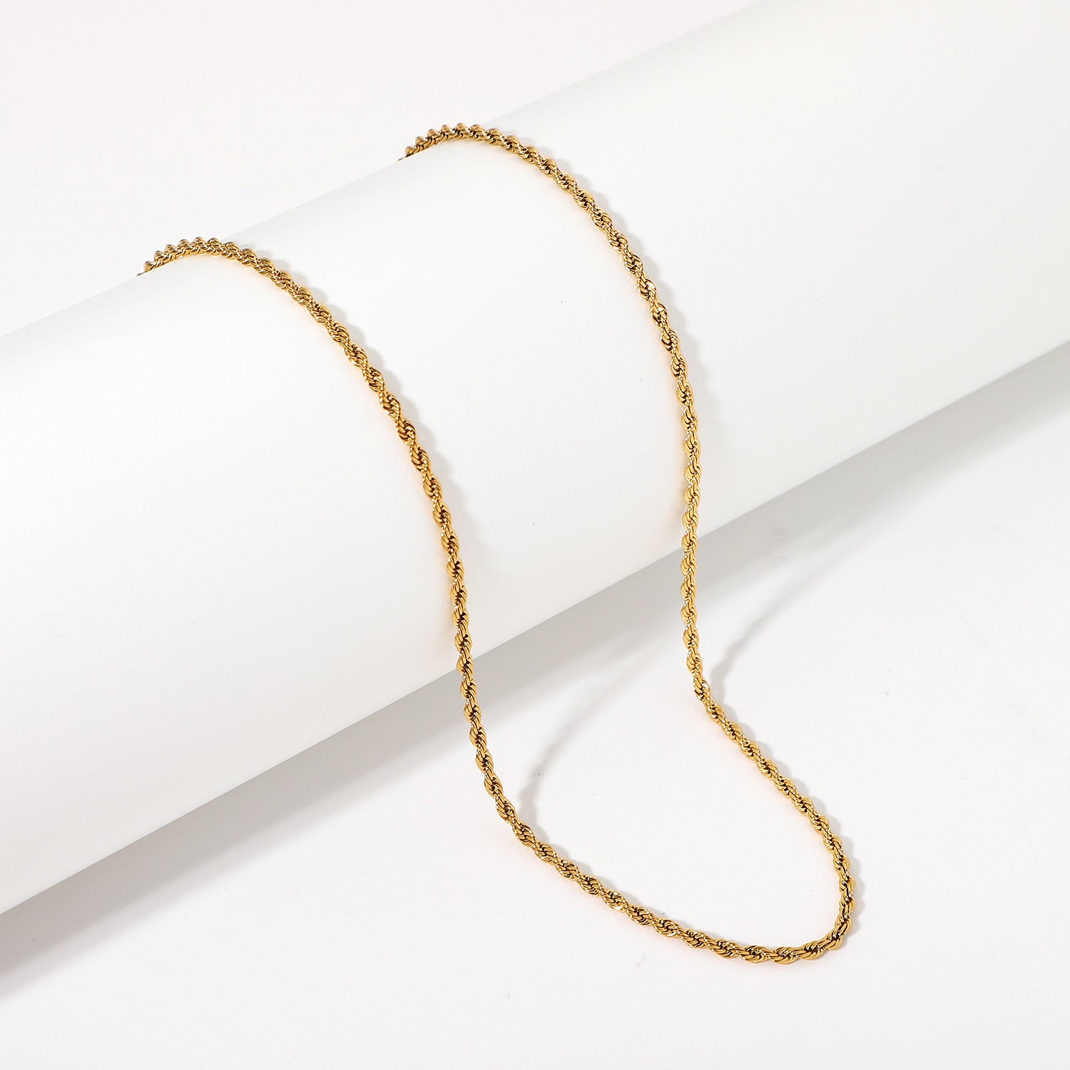 Calle Rope Chain Gold Necklace