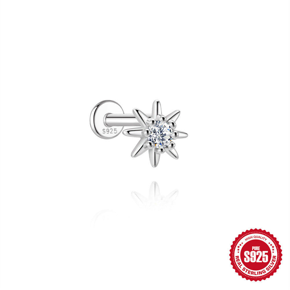 Octagram Bowknot Horse-eye Moissanite Stud Earrings – view 13