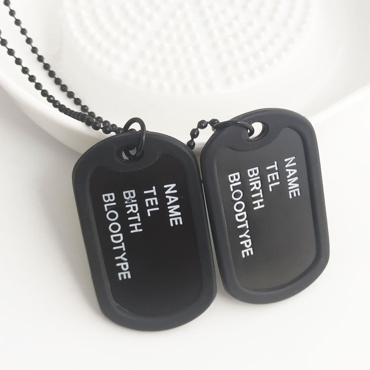 Necklace Stainless Steel Dog Tag Titanium Steel – view 3