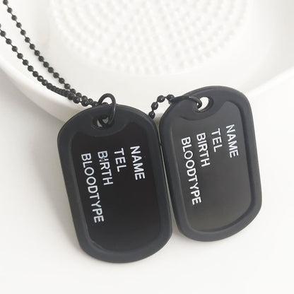 Necklace Stainless Steel Dog Tag Titanium Steel – view 3
