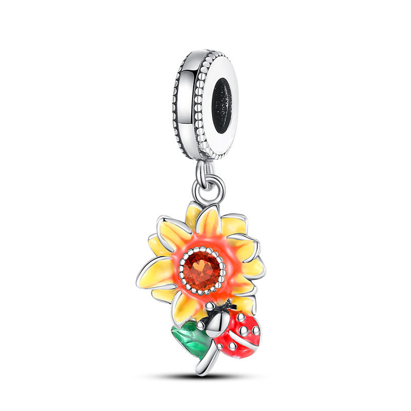 Sunflower-shaped Copper Bead Pendant Bracelet Accessory – view 18