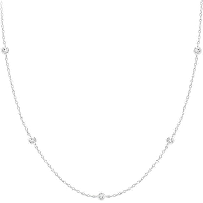 14k Solid Gold Plated Personalized Rhinestone Necklace – view 4