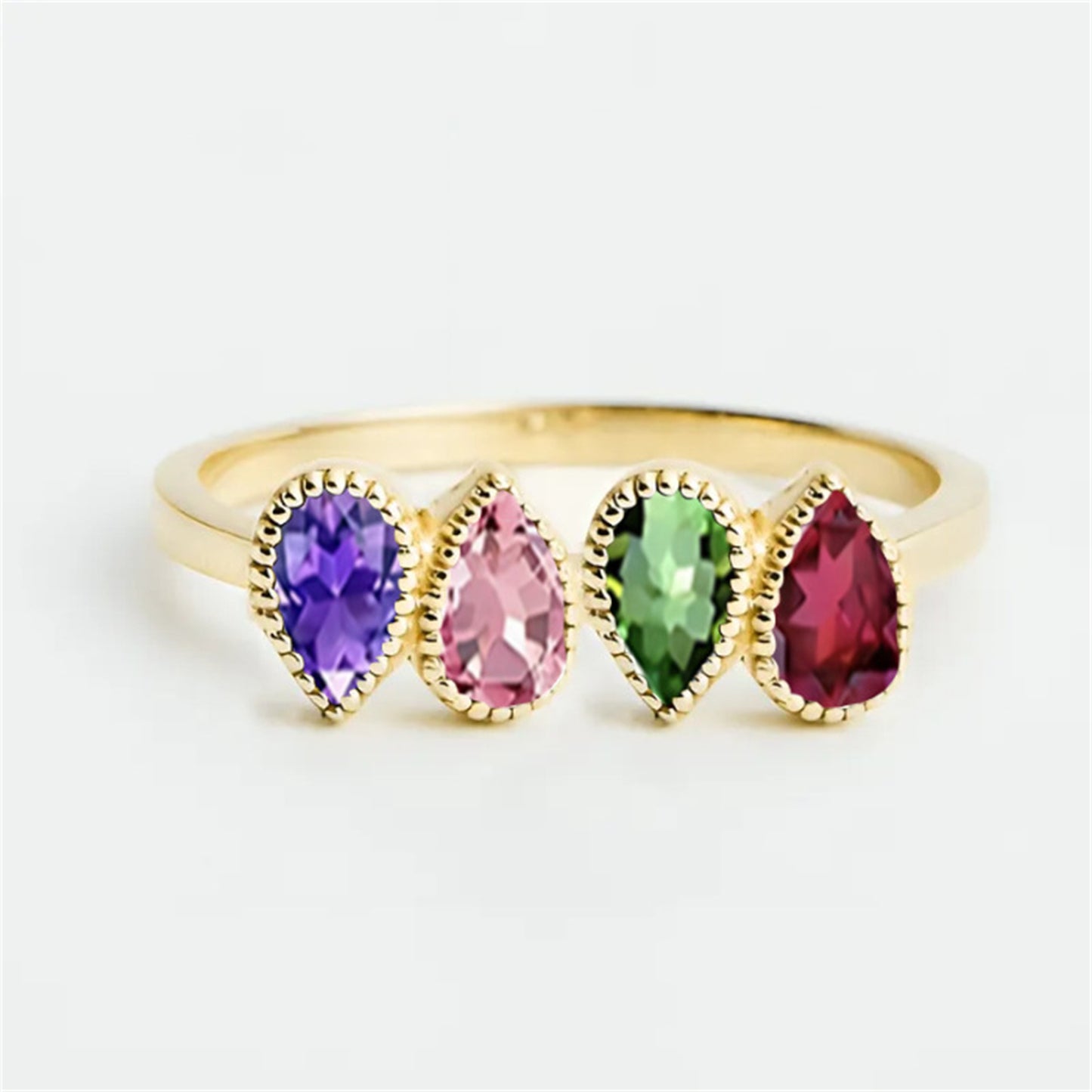 12-color Birthstone Water Drop Ring DIY – view 5