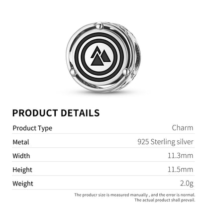 Norse Valknut Charm – 925 Sterling Silver – view 3