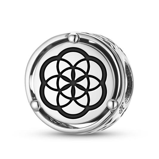 Sacred Geometry Seed Of Life Charm – 925 Sterling Silver