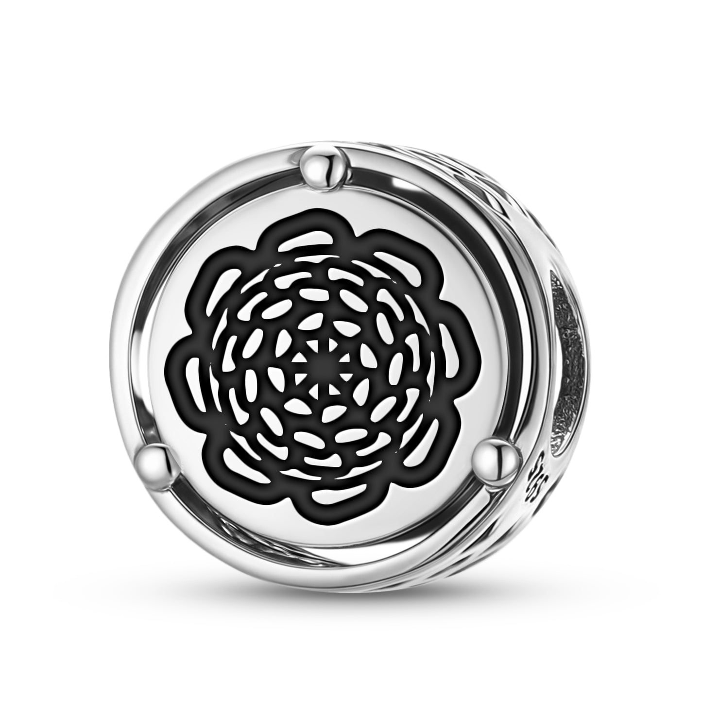 Flowers Chrysanthemum Charm – 925 Sterling Silver