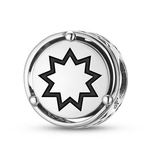 Islam Bahai Star Charm – 925 Sterling Silver