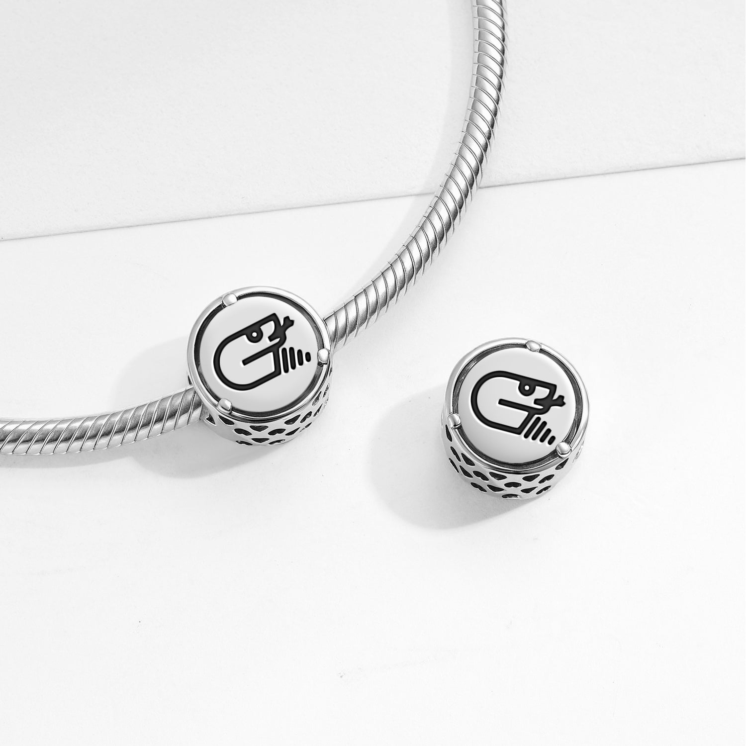 Aztec Coatl Charm – 925 Sterling Silver – view 2