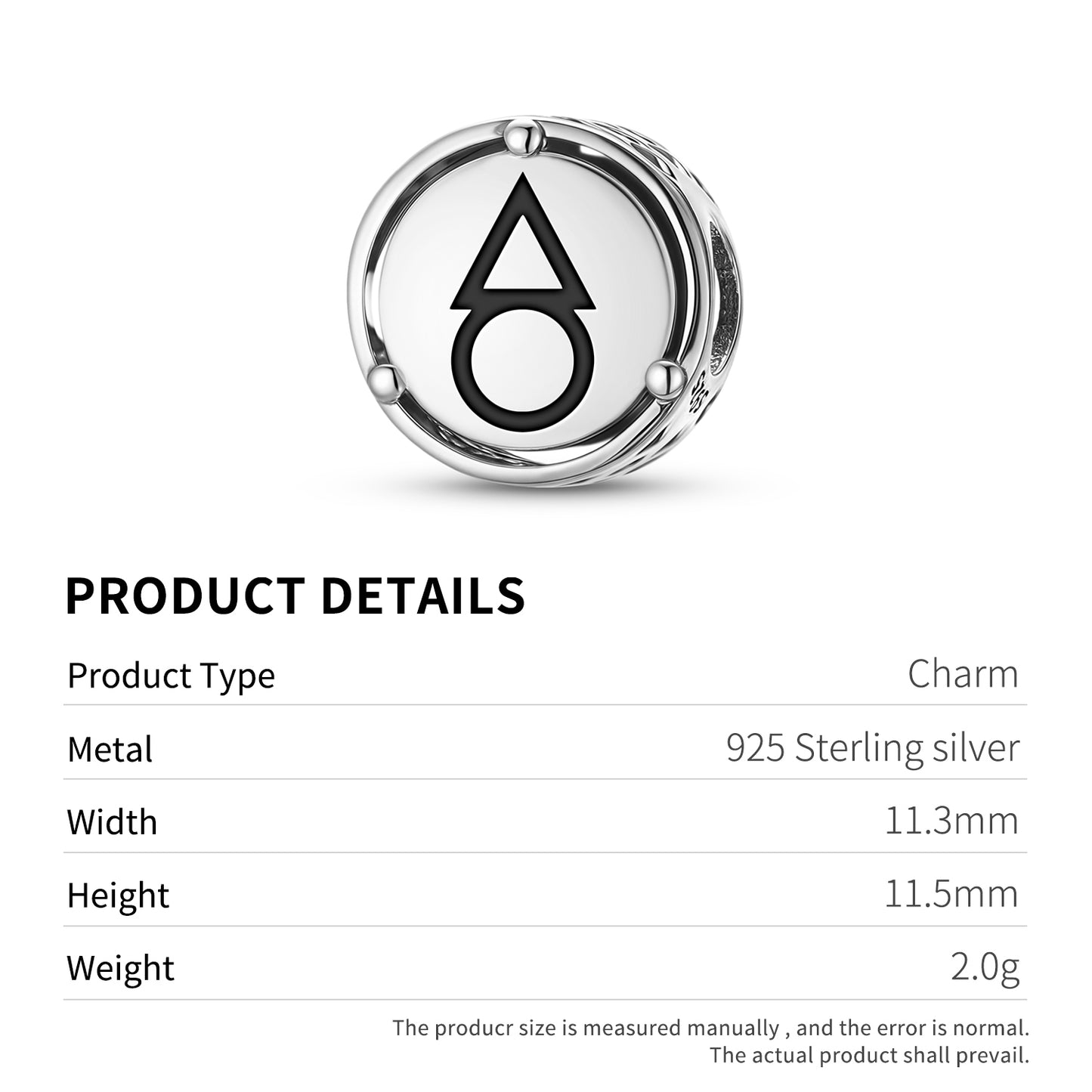 Adinkra Sepow Charm – 925 Sterling Silver – view 3