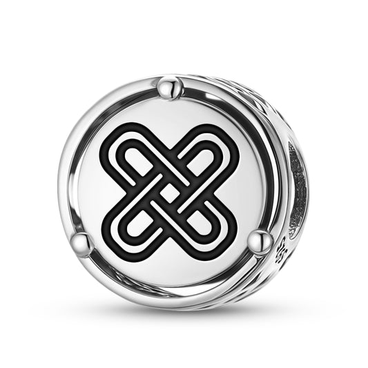 Adinkra Kramo Bone Dangle Charm – 925 Sterling Silver