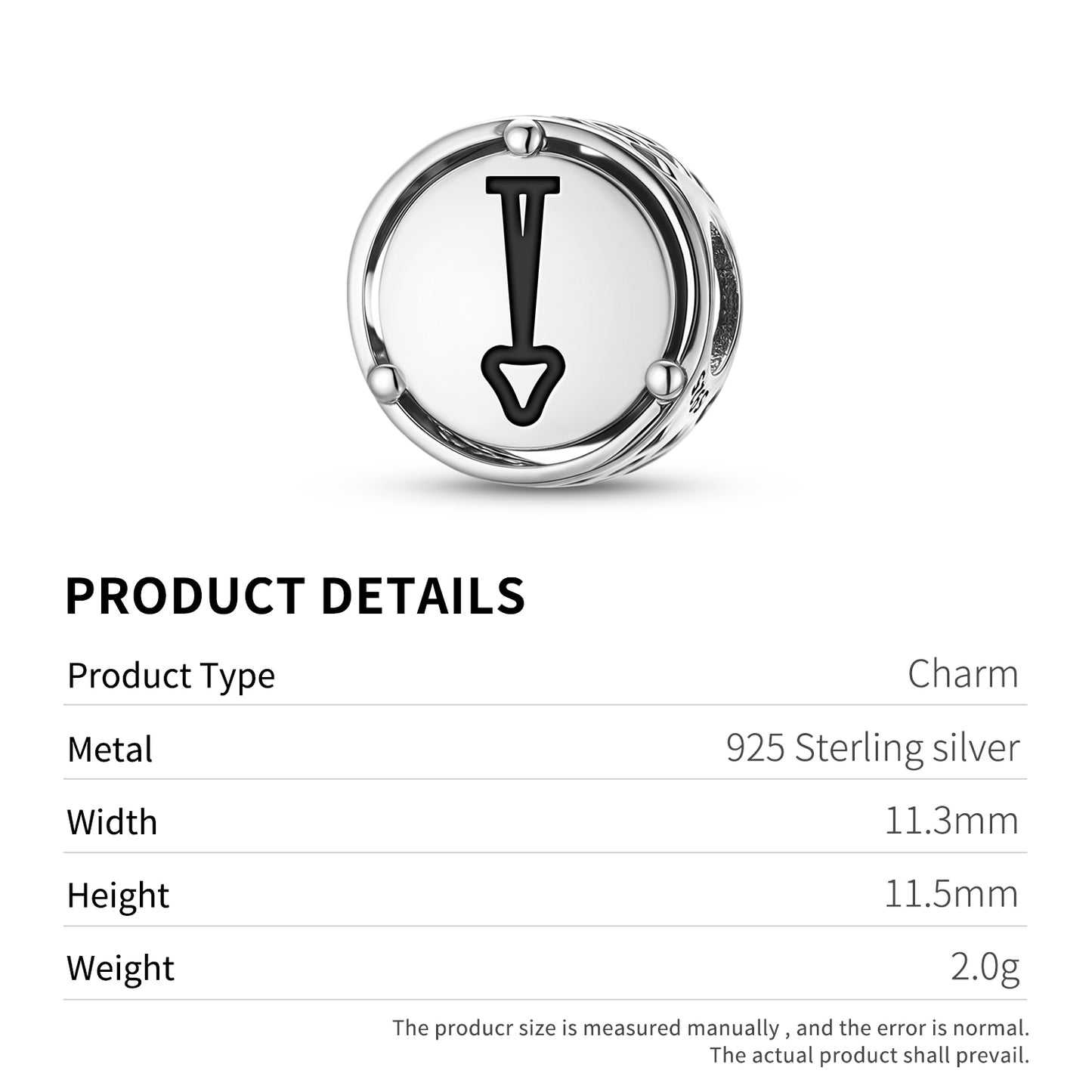 Egyptian Sema Charm – 925 Sterling Silver – view 3