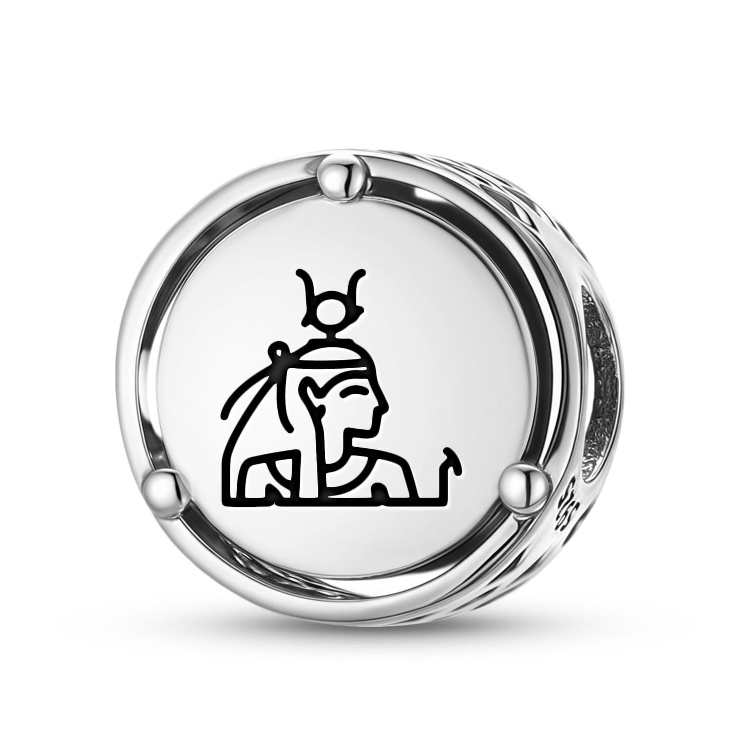 Egyptian Hathor Charm – 925 Sterling Silver