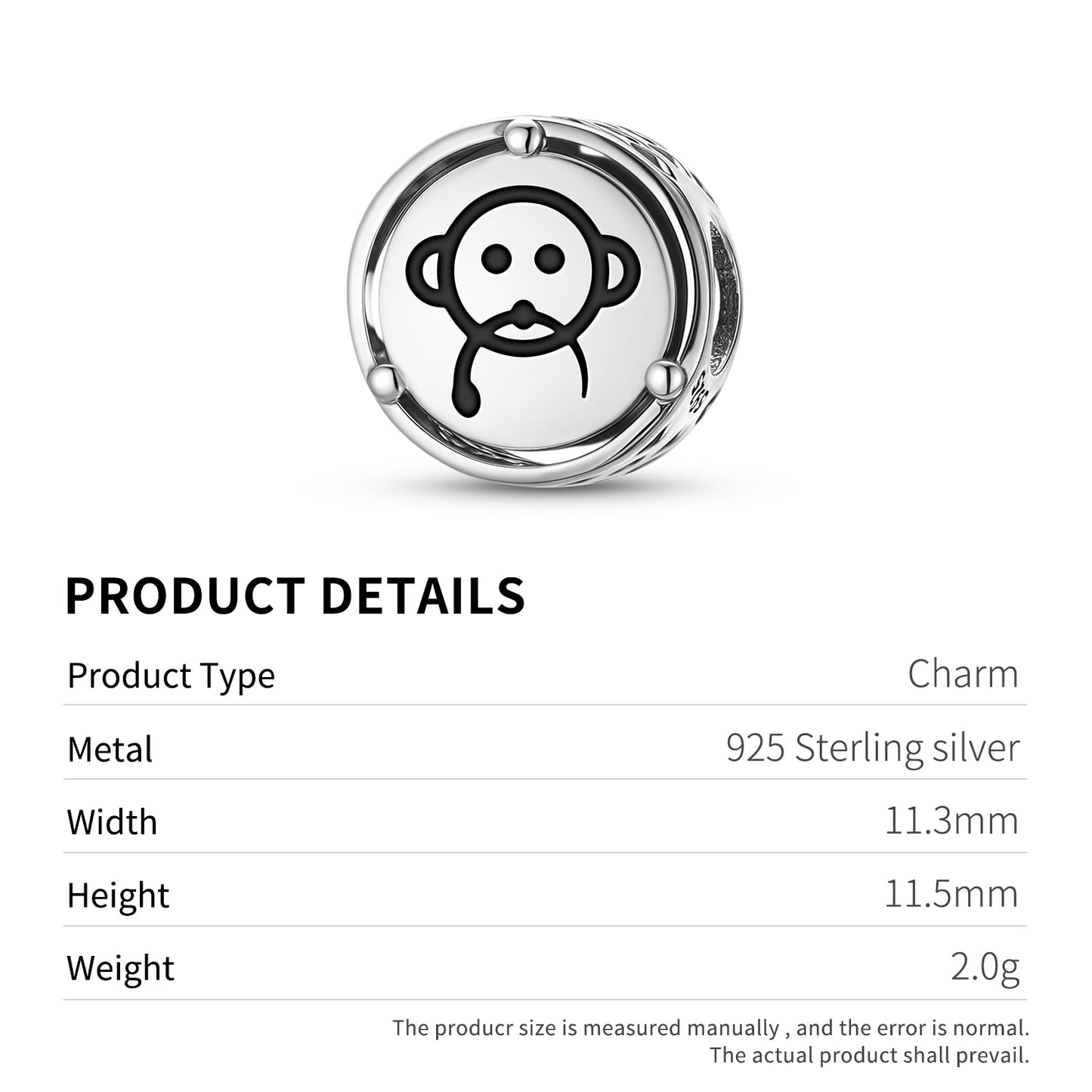 Hopi Saviki Charm – 925 Sterling Silver – view 3
