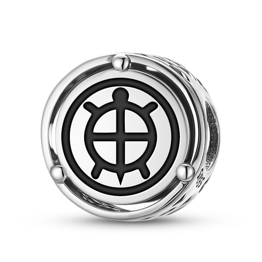 Lakota Sioux Tortoise Umbilical Bag Charm – 925 Sterling Silver