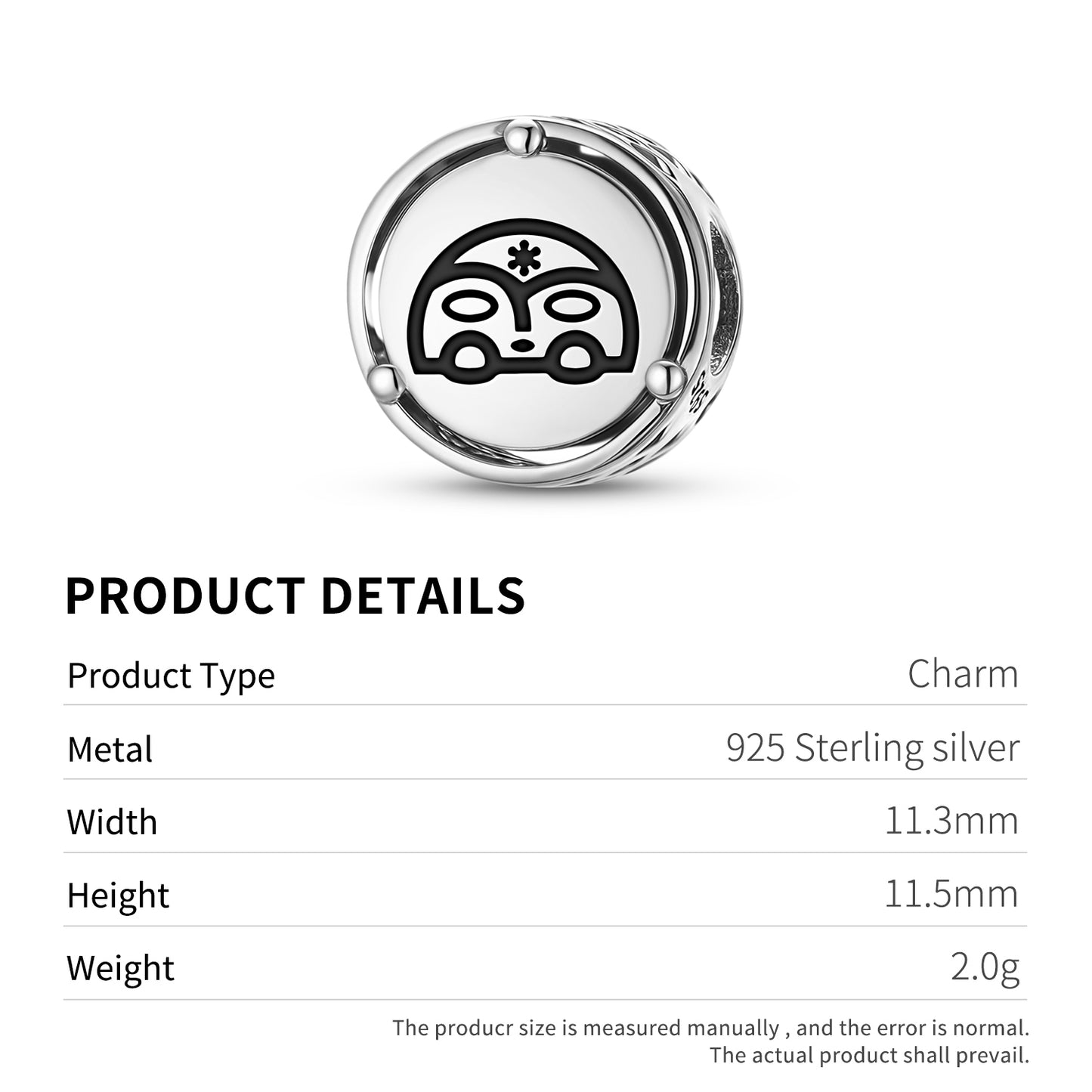 Taino Moon Goddess Charm – 925 Sterling Silver – view 3