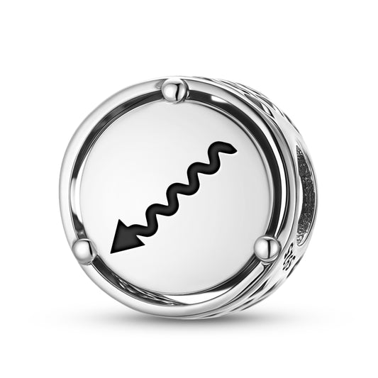 Native Rock Art Wisdom Charm – 925 Sterling Silver