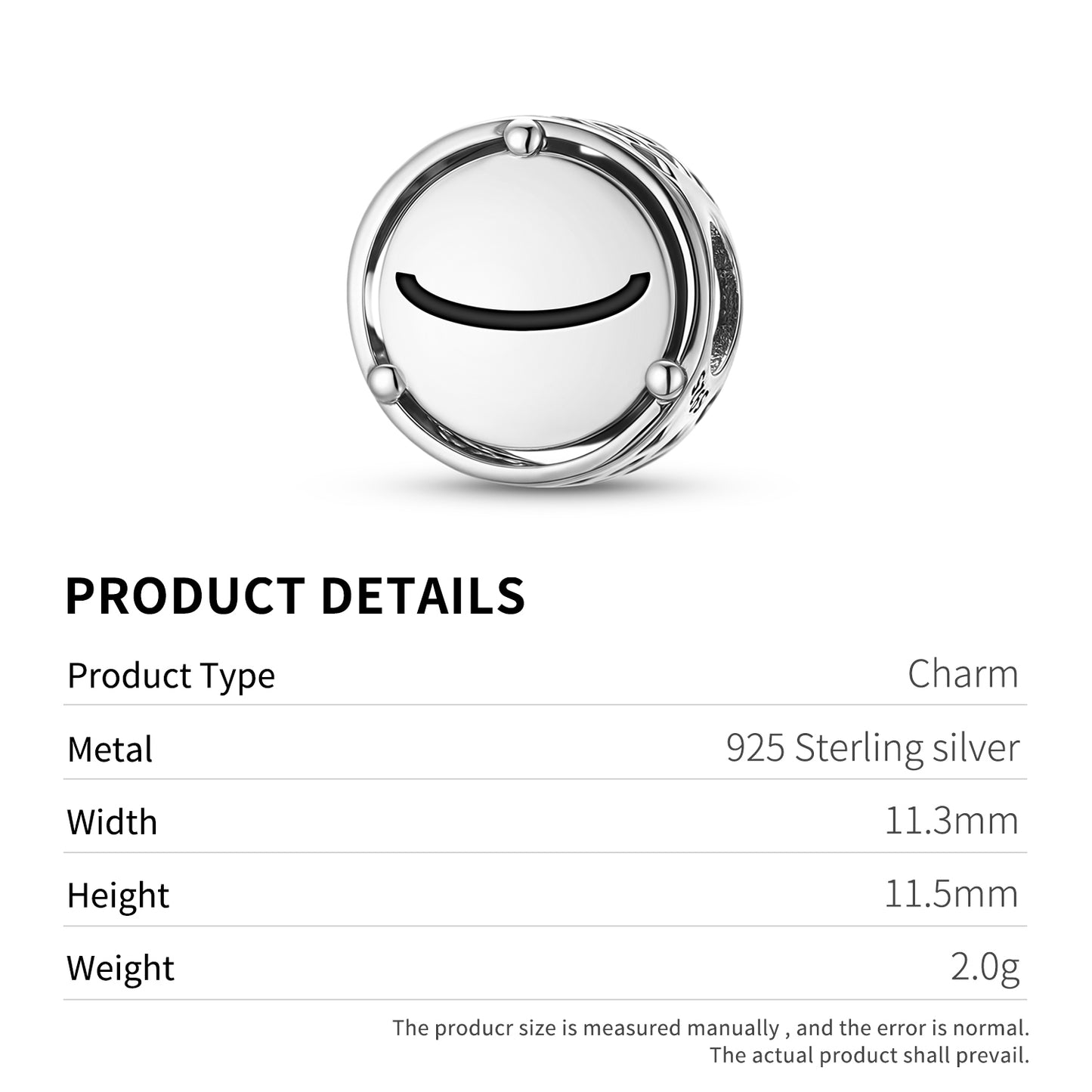 Native Rock Art Positivity Charm – 925 Sterling Silver – view 3
