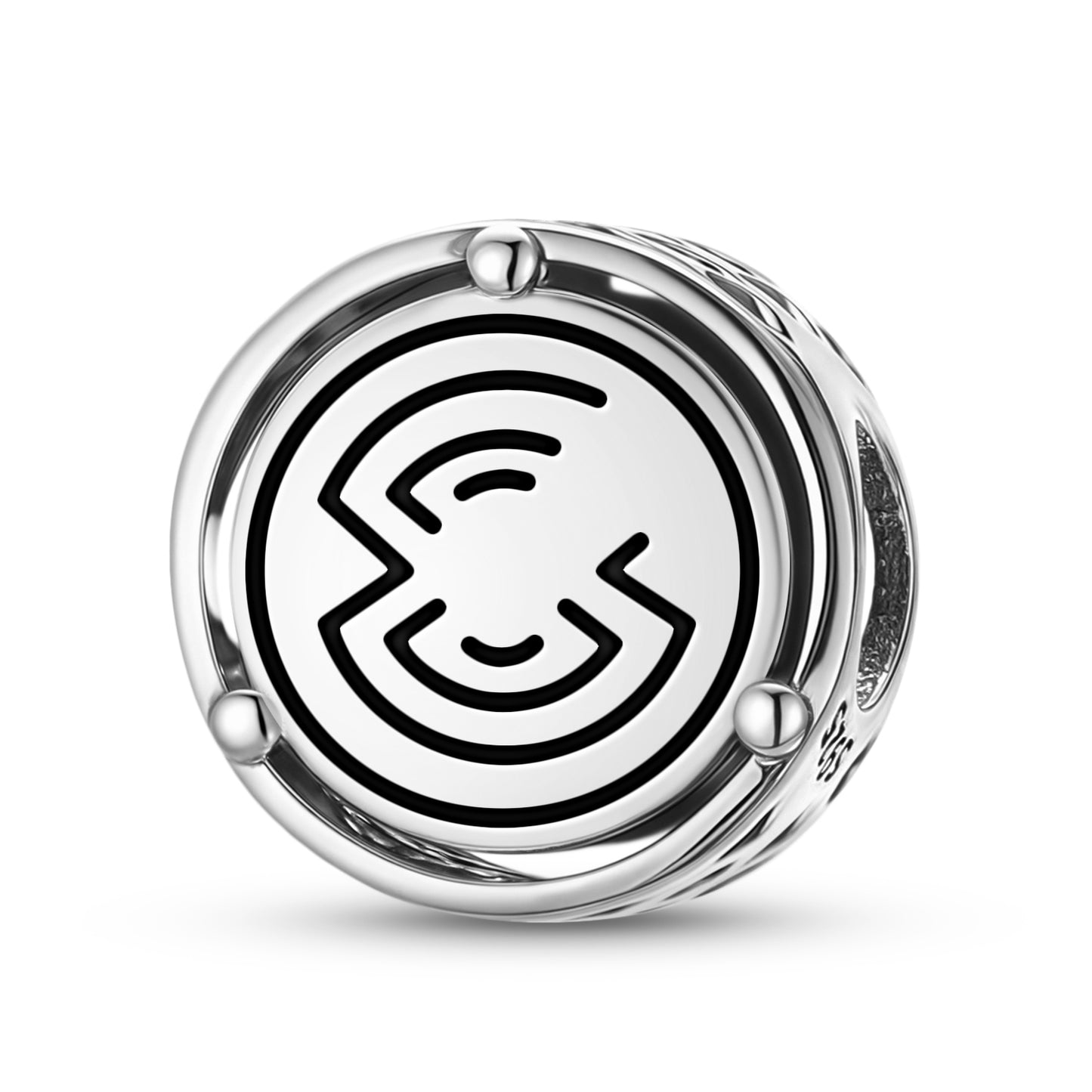 Crop Circles Bar Magnet Charm – 925 Sterling Silver