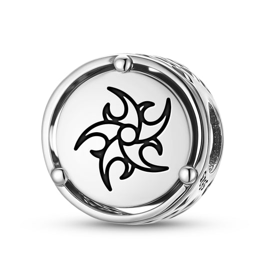 Crop Circles Eight Magnets Charm – 925 Sterling Silver