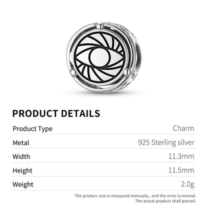 Crop Circles The All-seeing Eye Charm – 925 Sterling Silver – view 3