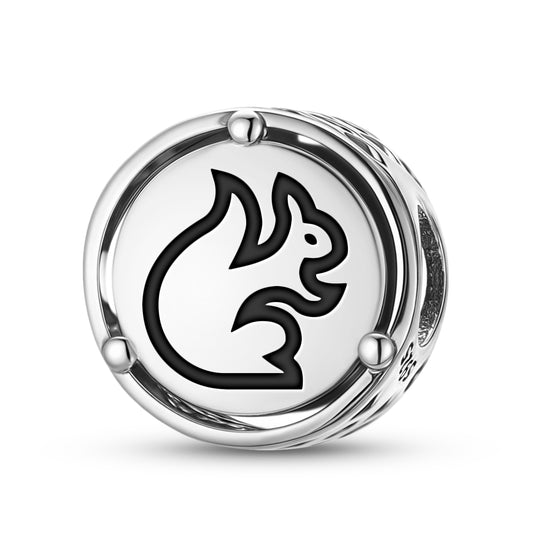 Animal SQUIRREL Charm – 925 Sterling Silver
