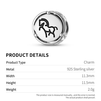 Animal HORSE Charm – 925 Sterling Silver – view 3