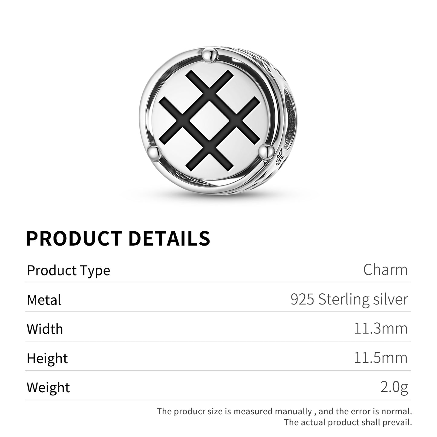 Latvian Aka Charm – 925 Sterling Silver – view 3