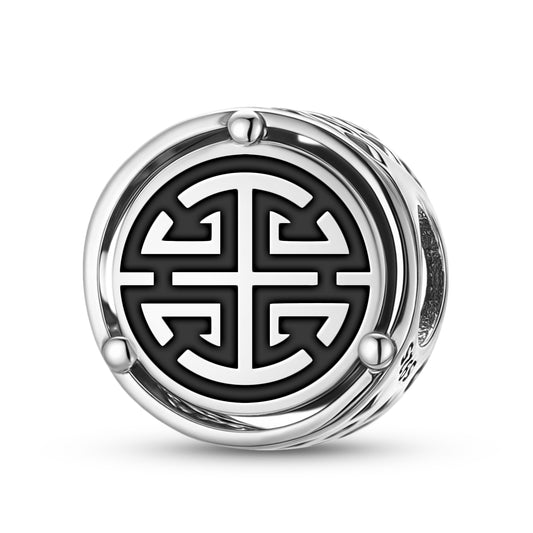 Chinese Fu – Prosperity Charm – 925 Sterling Silver