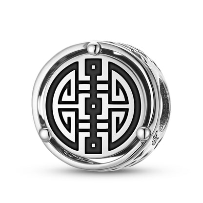 Chinese Xi – Happiness Charm – 925 Sterling Silver