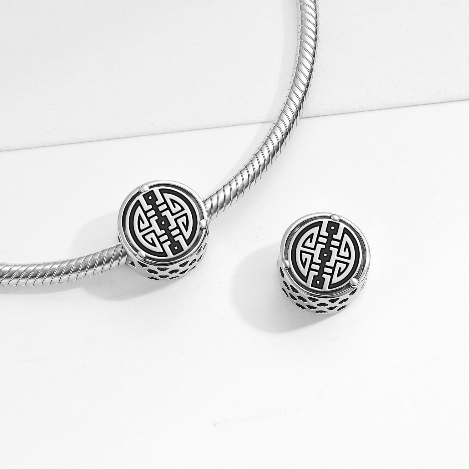 Chinese Xi – Happiness Charm – 925 Sterling Silver – view 2