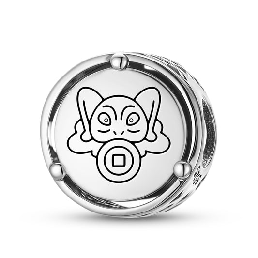 Geomantic Omen Feng Shui Frog Charm – 925 Sterling Silver