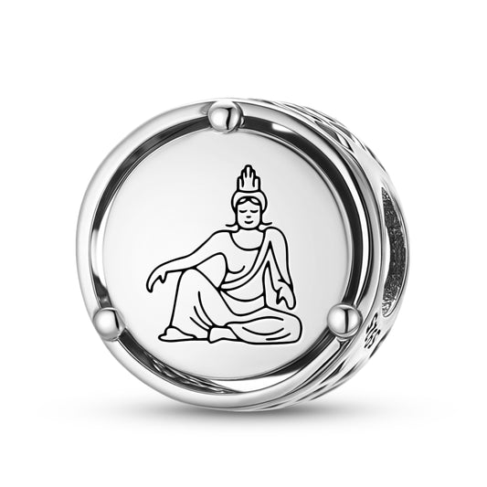 Buddhist Gods Guanyin Charm – 925 Sterling Silver
