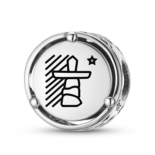 Inuit Flag Of Nunavut Charm – 925 Sterling Silver