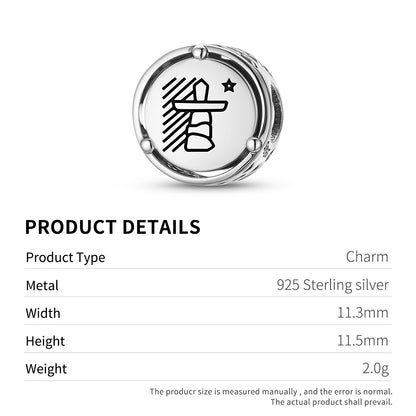 Inuit Flag Of Nunavut Charm – 925 Sterling Silver – view 3