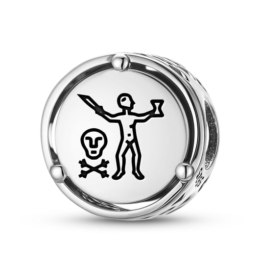 Jolly Roger Pirate Flags Captain Charm – 925 Sterling Silver