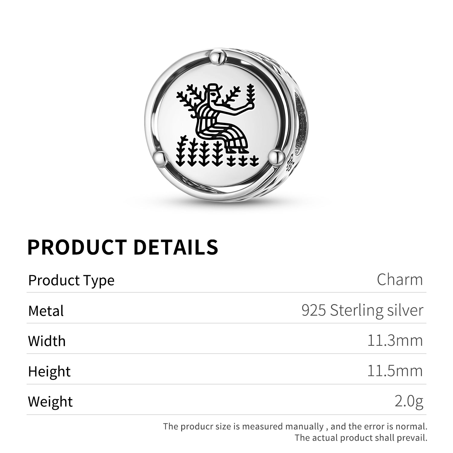 Sumerian Ashnan Ezina Charm – 925 Sterling Silver – view 3