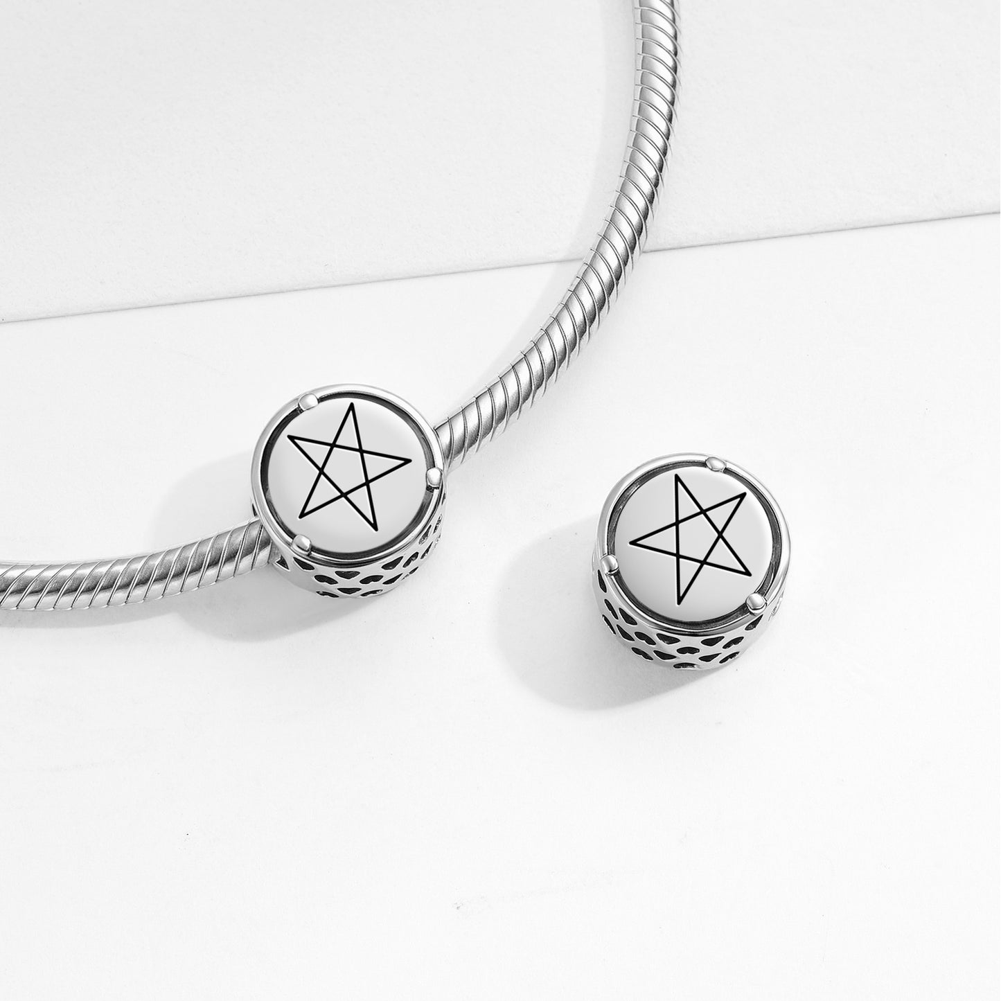 Wicca 2nd Degree Dangle Charm – 925 Sterling Silver – view 2