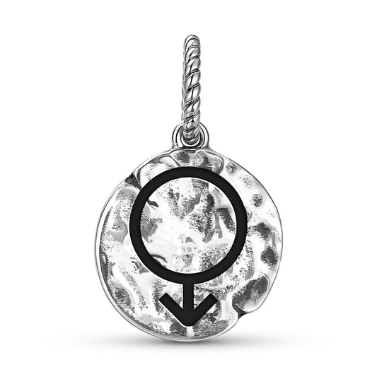 Astrology Eris Symbol Dangle Charm – 925 Sterling Silver
