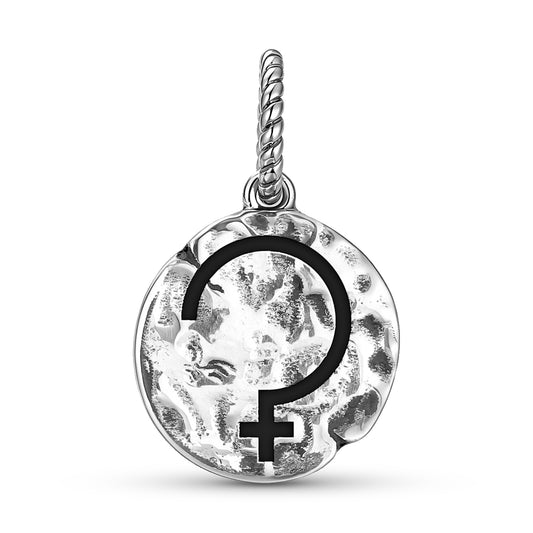 Astrology Ceres Symbol Dangle Charm – 925 Sterling Silver
