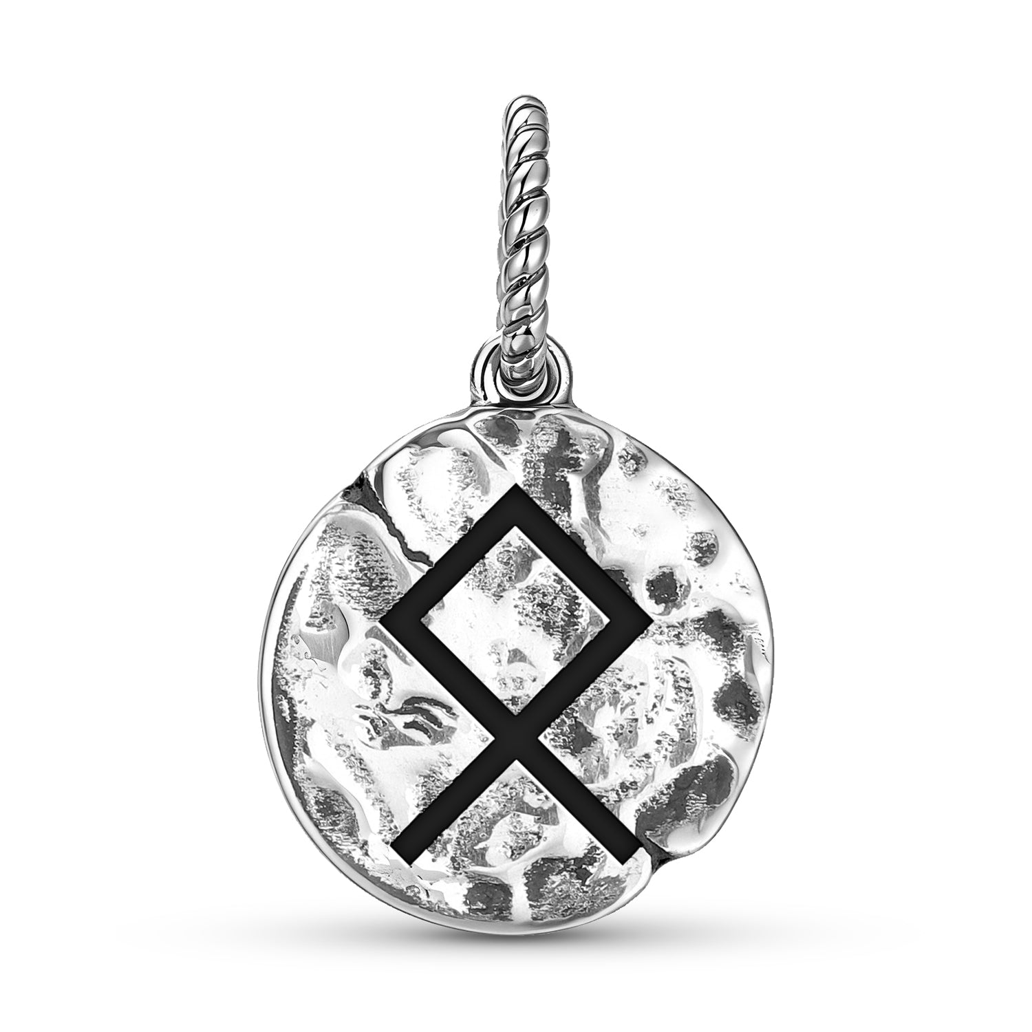 Norse Runes Othala Symbol Dangle Charm – 925 Sterling Silver