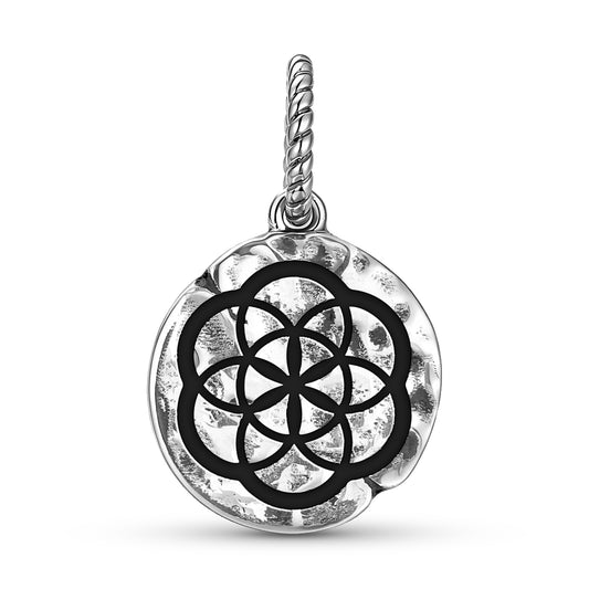 Sacred Geometry Seed Of Life Symbol Dangle Charm – 925 Sterling Silver