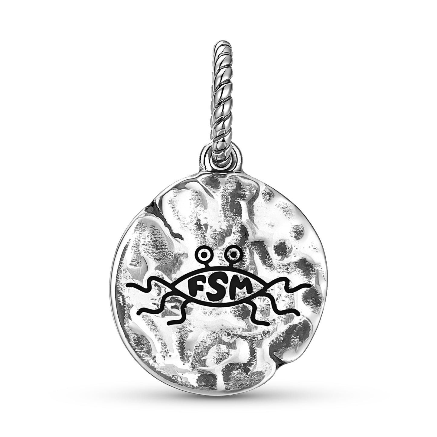 Charm Flying Spaghetti Monsterism Pastafarianism Dangle Charm – 925 Silver