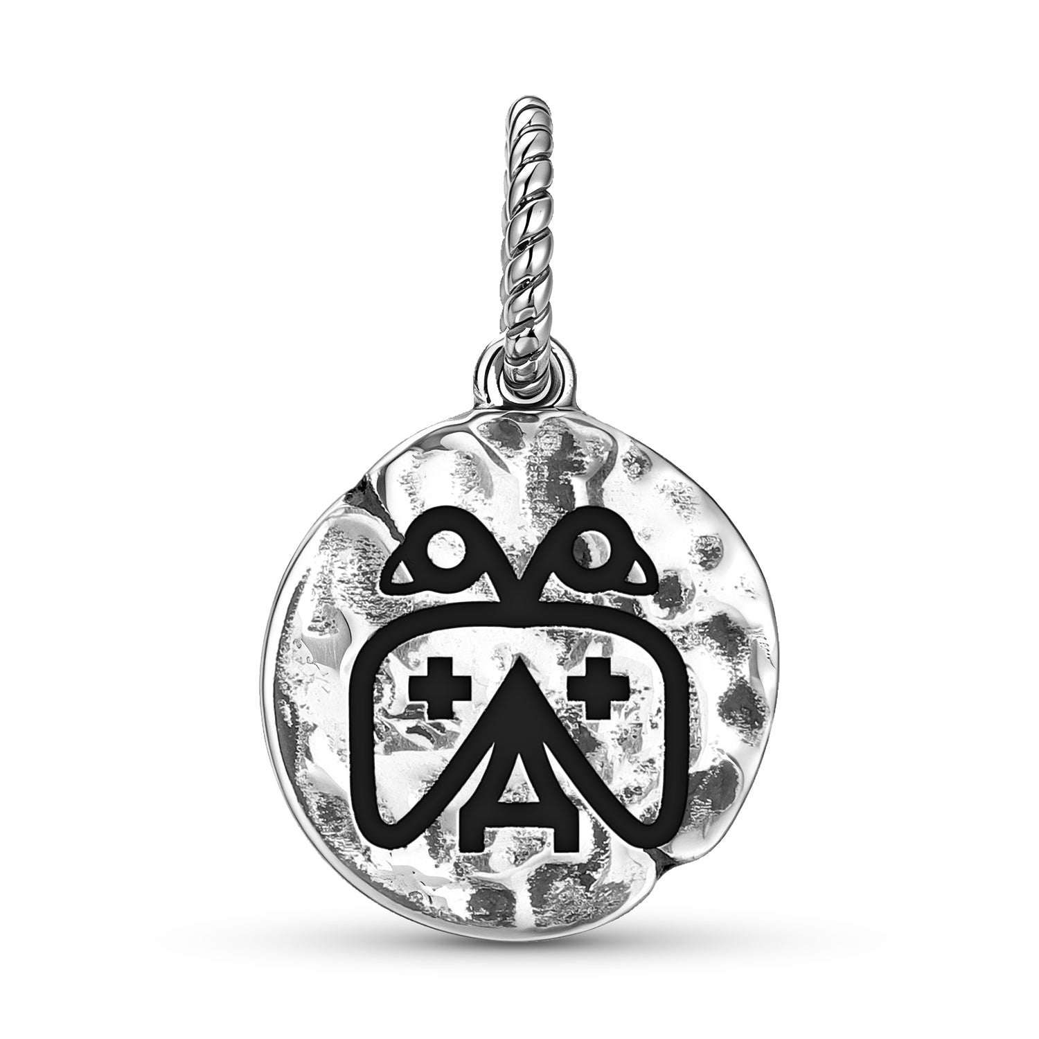 Mapuche The Hawk Symbol Dangle Charm – 925 Sterling Silver