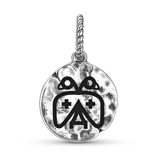 Mapuche The Hawk Symbol Dangle Charm – 925 Sterling Silver