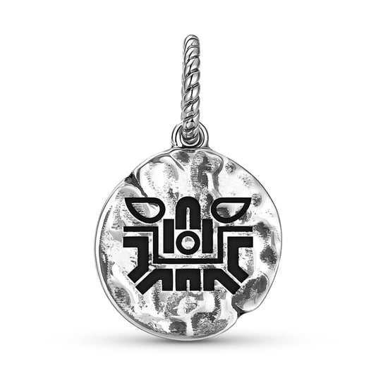 Aztec Atl Symbol Dangle Charm – 925 Sterling Silver