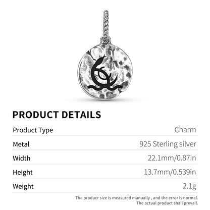 Bokrug Symbol Dangle Charm – 925 Sterling Silver – view 3