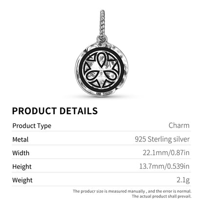 Japanese Hanbei Symbol Dangle Charm – 925 Sterling Silver – view 3
