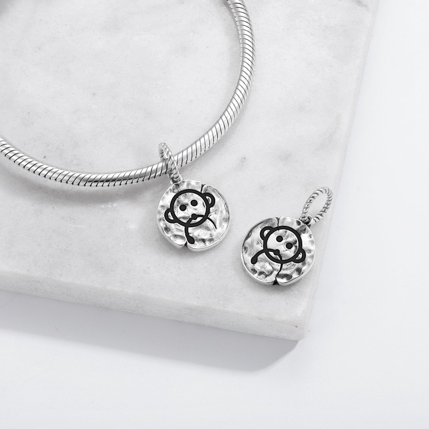 Hopi Saviki Symbol Dangle Charm – 925 Sterling Silver – view 2