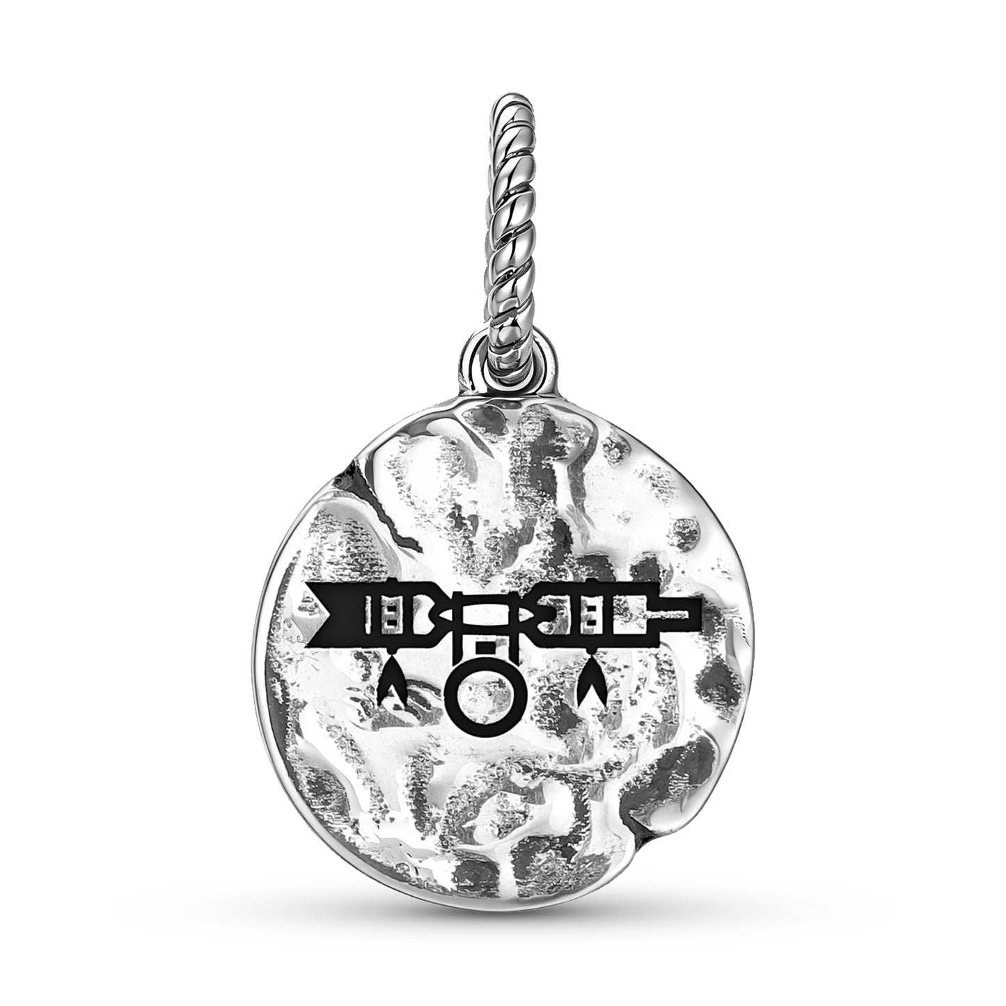 Hopi Mongko Symbol Dangle Charm – 925 Sterling Silver